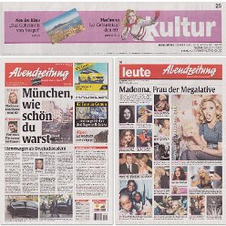 2018 - August - Abendzeitung - Germany - Madonna - Frau der Megalative