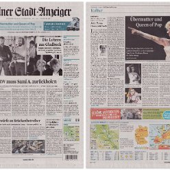 2018 - August - Kolner Stadt-Anzeiger - Germany - Ubermutter und Queen of Pop