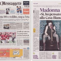 2019 - June - Il messaggero - Italy - Madonna Si - ho pensato alla Casa Bianca