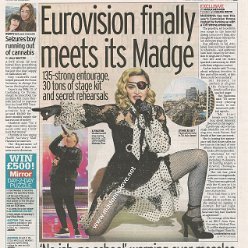 2019 - 17 May - Daily Mirror - Eurovision finally meet its Madonna - UK