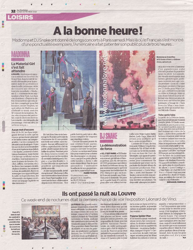 2020 - February - Le Parisien - A la bonne heure! - France