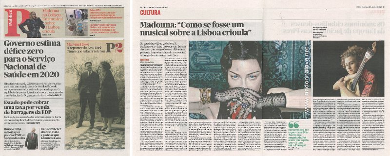 2020 - January - Publico - Madonna-Como se fosse um musical sobre a Lisboa crioula - Portugal
