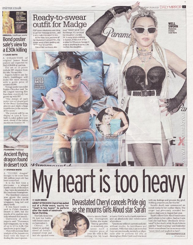 2021 - September - Daily Mirror - Ready-to-swear outfit for Madge - UK