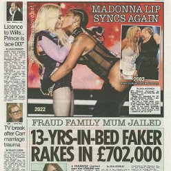 2022 - June - The Sun - Madonna lip syncs again - UK
