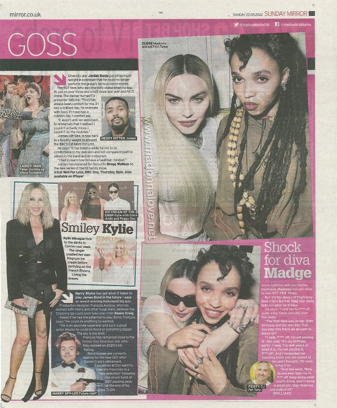 2022 - May - Sunday Mirror - Shock for diva Madge - UK