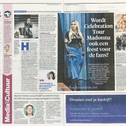 2023 - January - Eindhovens Dagblad - Wordt Celebration tour Madonna ook een feest voor de fans - Holland