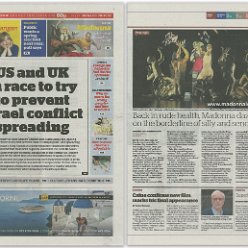 2023 - October - i Newspaper - Back in rude health, Madonna dazzles on the borderline of silly and serious - UK