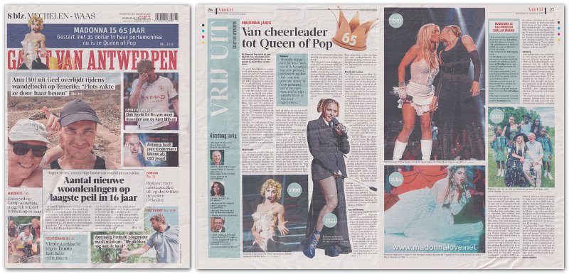 2023 - August - Gazet van Antwerpen - Van cheerleader tot Queen of pop - Belgium