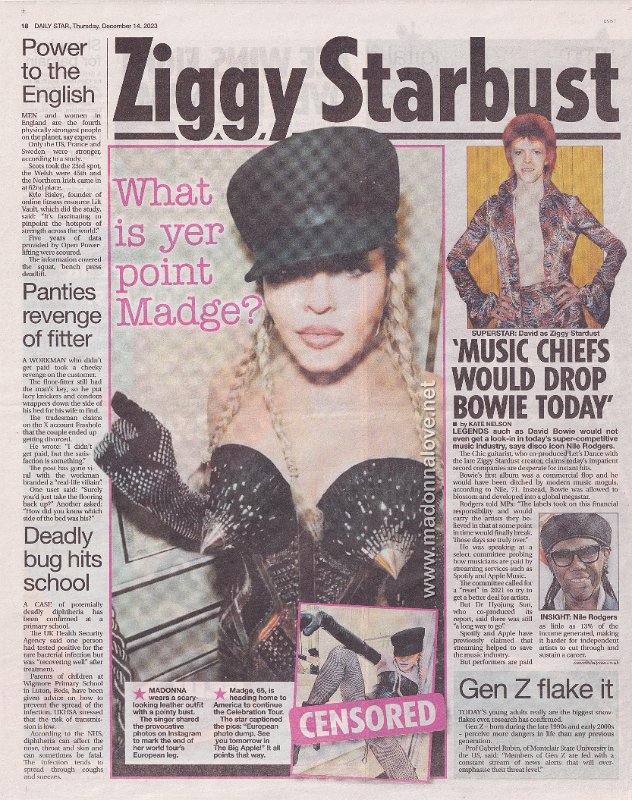 2023 - December - Daily Star - What is yer point Madge - UK