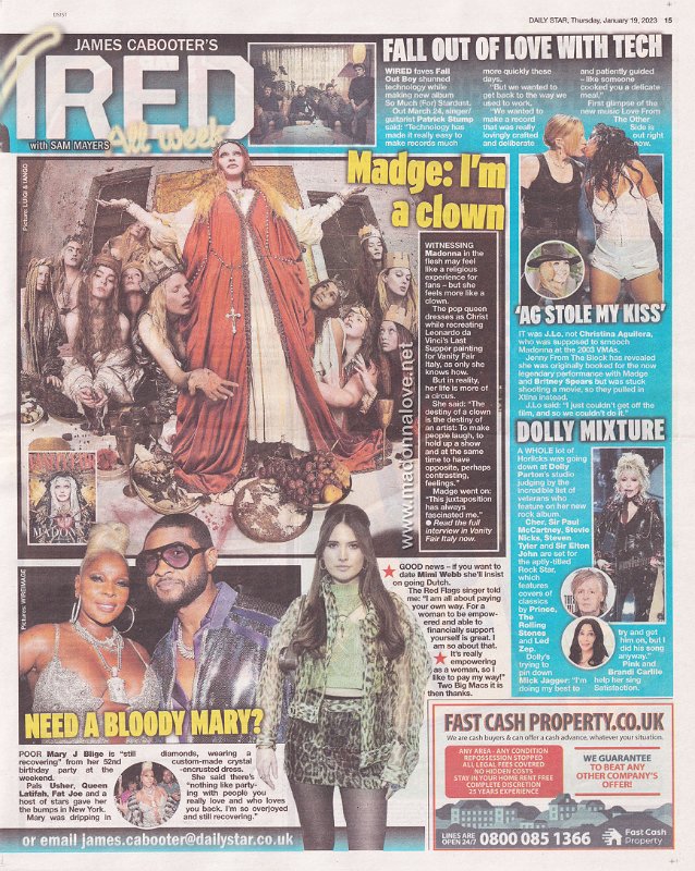 2023 - January - Daily Star - Madge I'm a clown - UK