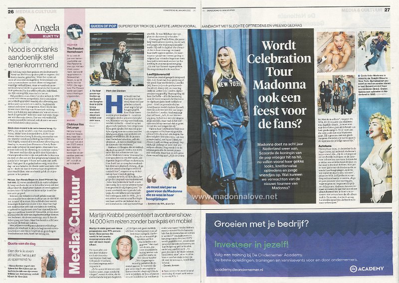 2023 - January - Eindhovens Dagblad - Wordt Celebration tour Madonna ook een feest voor de fans - Holland