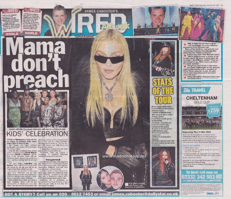 2023 - October - Daily Star - Mama don't preach - UK