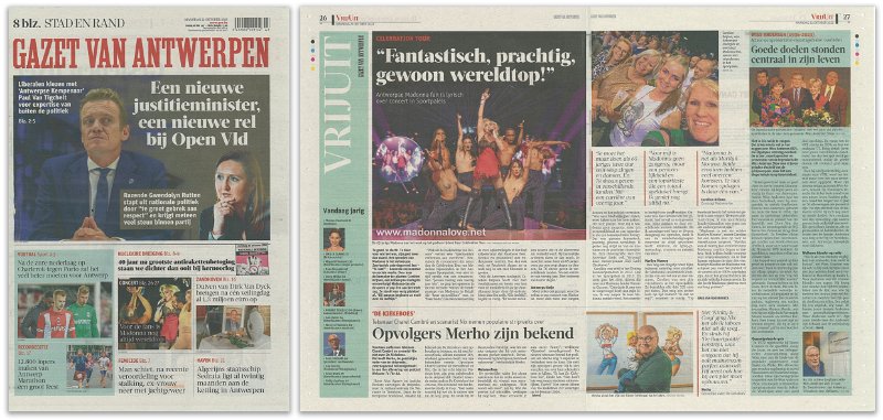 2023 - October - Gazet van Antwerpen - Fantastisch, prachtig, gewoon wereldtop - Belgium