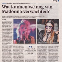 2023 - January - Haarlems Dagblad - Wat kunnen we nog van Madonna verwachten - Holland