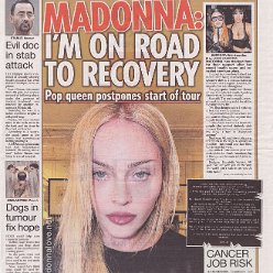 2023 - July - Daily Star - Madonna - I'm on the road to recovery - UK