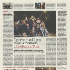 2023 - November - Il Manifesto - Il giorno cui il pop trovo la memoria - il Celebration Tour - Italy