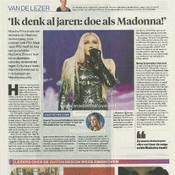 2023 - October - Eindhovens Dagblad - Ik denk al jaren doe als Madonna! - Holland