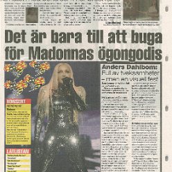 2023 - October - Nojes bladet - Det ar bara till att buga for Madonnas ogongodis - Sweden