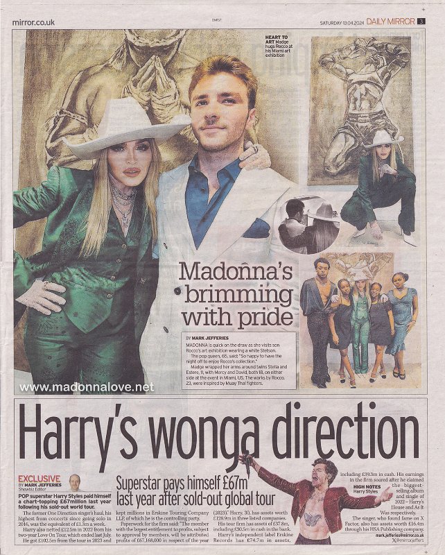 2024 - April - Daily Mirror - Madonna's brimming with pride - UK