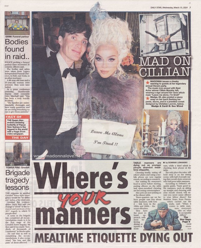 2024 - March - Daily Star - Mad on Cillian - UK