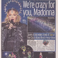 2024 - May - Daily Mirror - We're crazy for you Madonna - UK