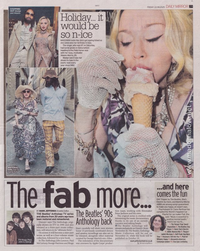 2025 - August - Daily Mirror - Holiday… it would be so n-ice - UK