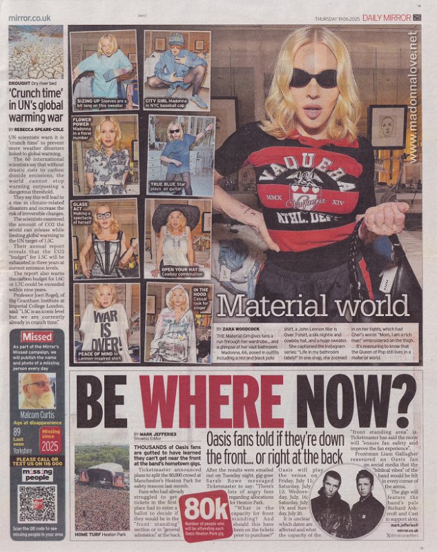 2025 - June - Daily Mirror - Material world - UK