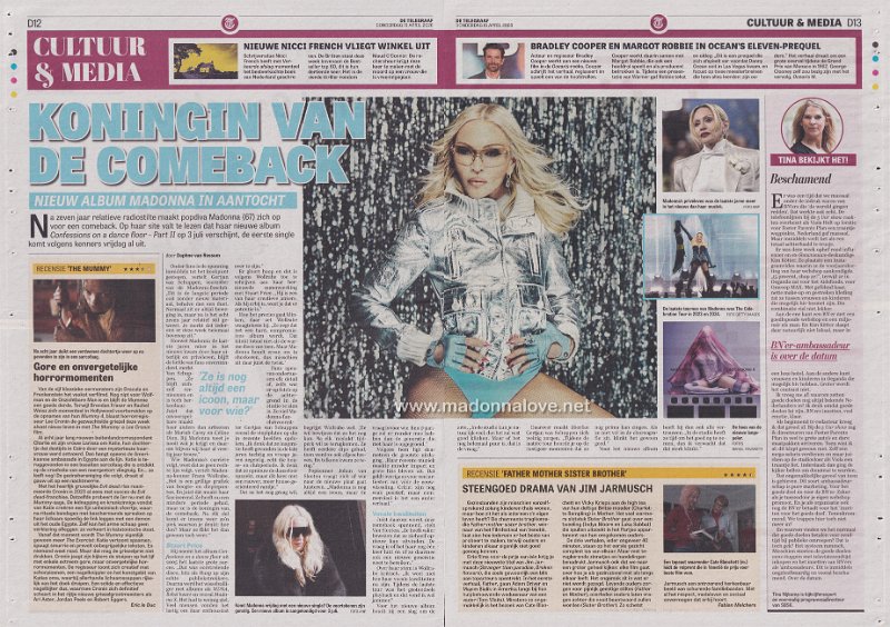 2026 - April - Telegraaf - De koningin van de comeback - Holland