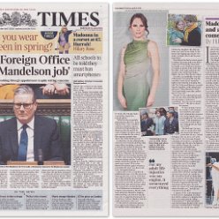 2026 - April - The Times - Madonna in stockings and a corset at 67 - UK