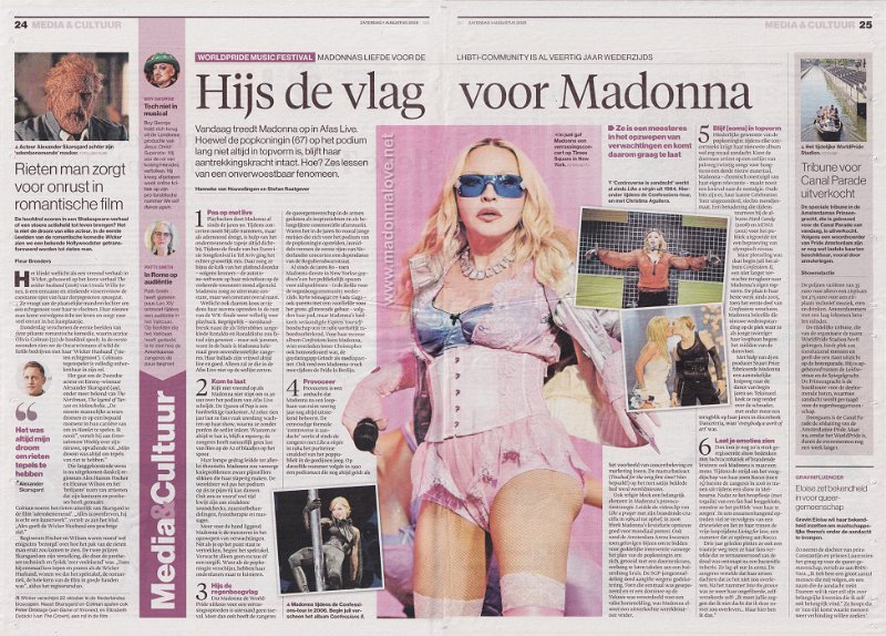 2026 - August - Eindhovens Dagblad - Hijs de vlag voor Madonna - Holland