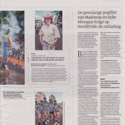 2026 - August - Volkskrant - De jarenlange popflirt van Madonna en Kylie krijgt op WorldPride de ontlading - Holland