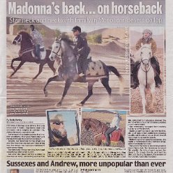 2026 - January - Daily Mail - Madonna's back… on horseback - UK