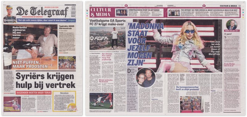 2026 - July - Telegraaf - Madonna staat voor jezelf mogen zijn - Holland