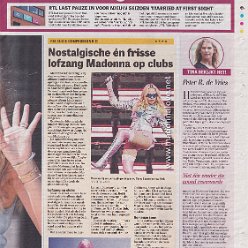 2026 - July - Telegraaf - Nostaligsche en frisse lofzang Madonna op clubs - Holland