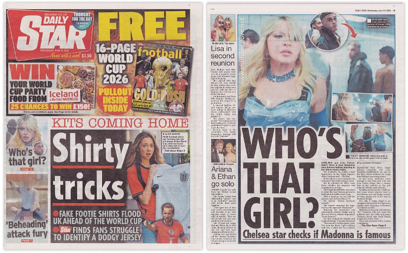 2026 - June - Daily Star - Who's that girl - UK