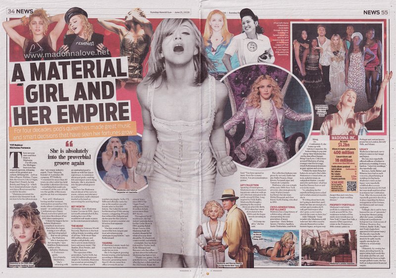 2026 - June - Sunday Herald Sun - A material girl and her empire - Australia