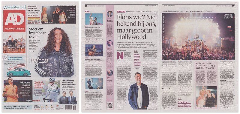 2026 - September - Algemeen Dagblad - Floris wie - Niet bekend bij ons maar groot in Hollywood - Holland